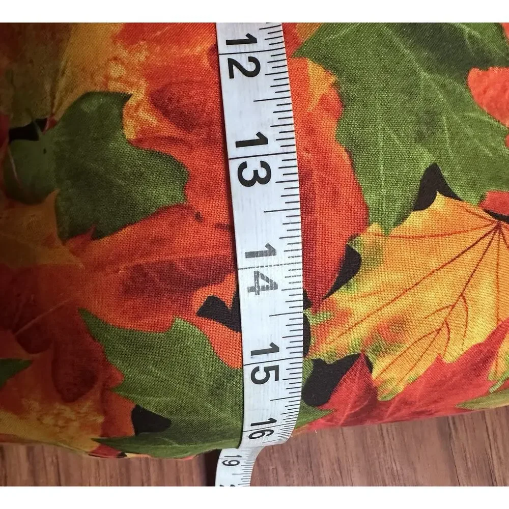 Handmade Tree Fall Accent Decor Pillow Orange Leaves 16